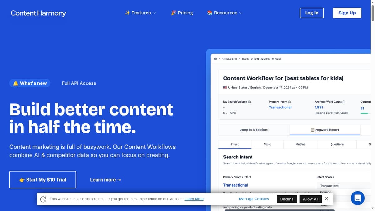 Content Harmony Dashboard