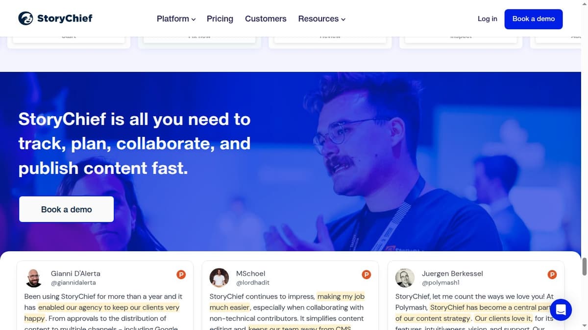 StoryChief Dashboard