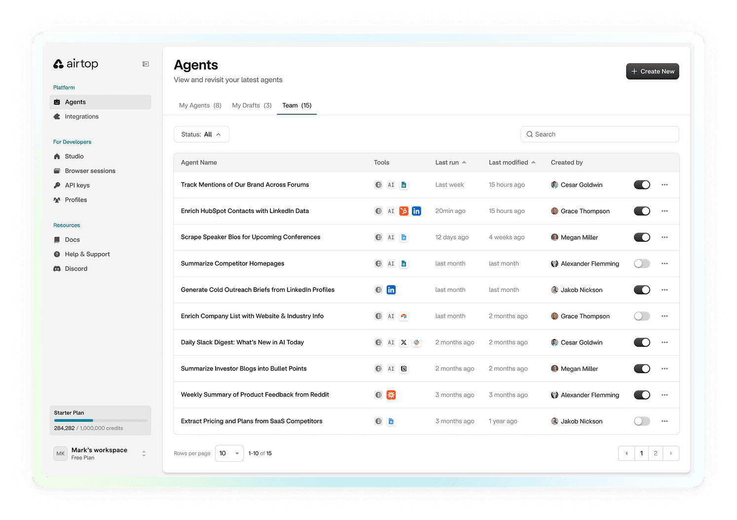 AI Sales Agents automating prospecting and sales workflows